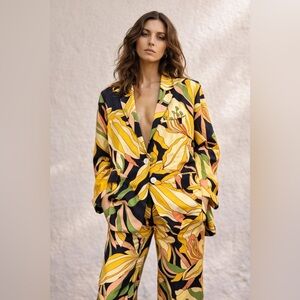 NWT La Prestic Ouiston Tony Lys Silk Set Night Jungle Elephant Size 1 (S)